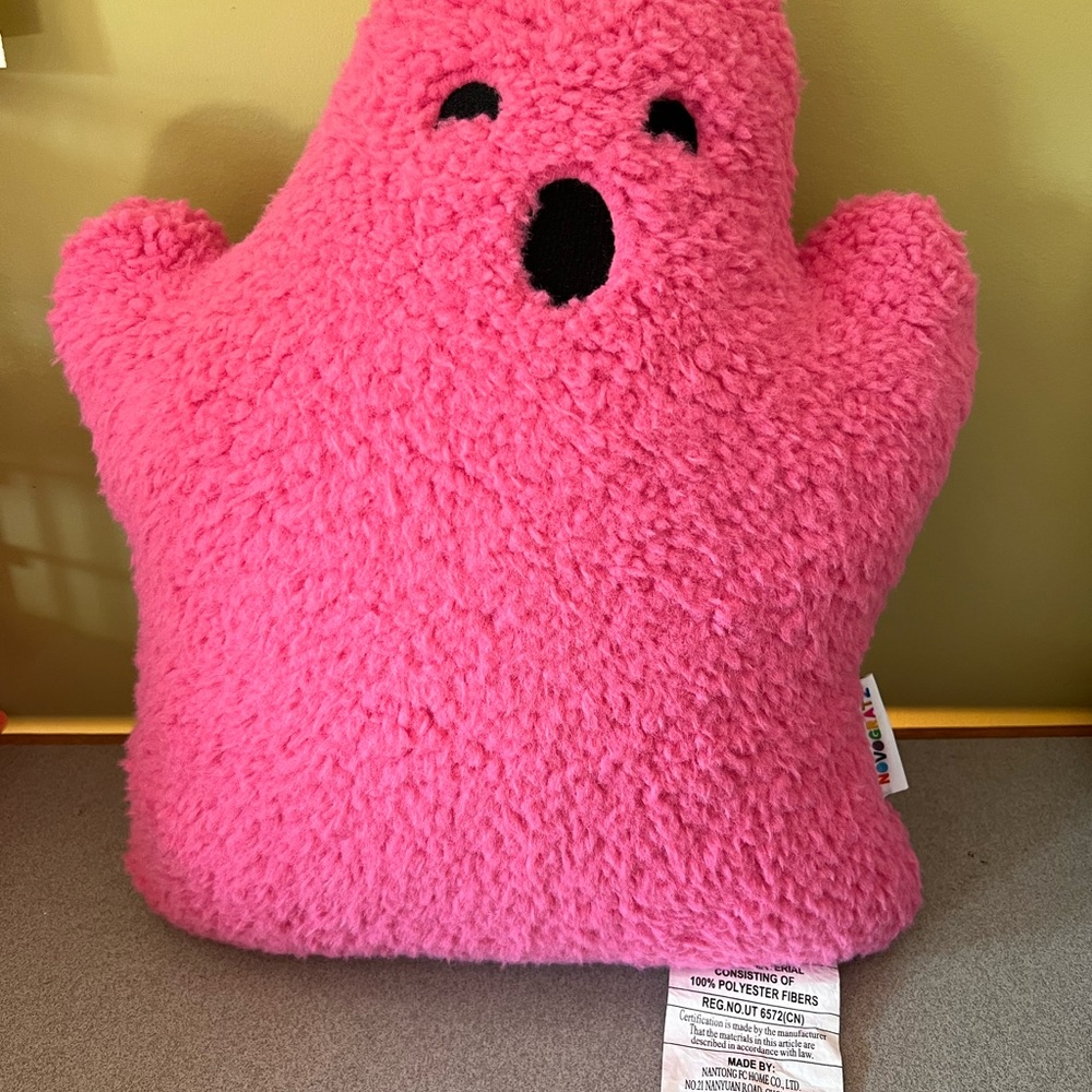 Novogratz Bright Pink Plush Ghost Pillow stuffed animal Tik Tok Viral Halloween
